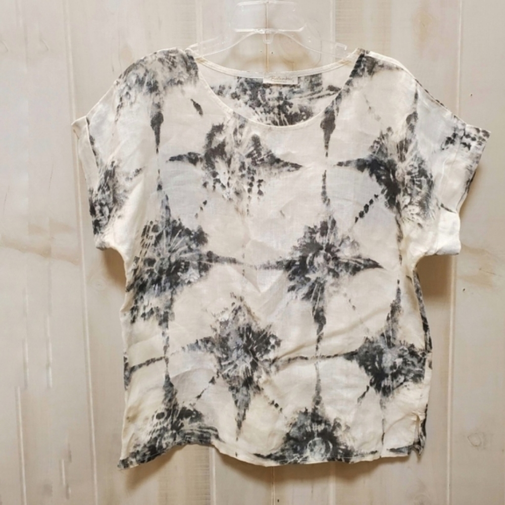 Bellambia 100% Italian Linen Tie Dye Top by  Size Sm - Like NEW!